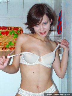 Horny russian teen kitchen photo session - N