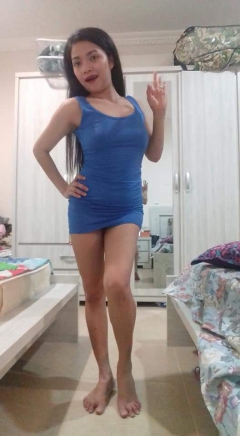 Sheraine Pornstar Looking Hot Blue Short Dress - N