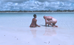 Fucking on the beach, interracial beach porn in Africa - N