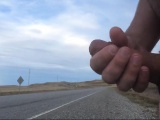 Masturbating in 3 truckers that are front