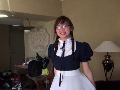 Bad maid have sex on the sofa