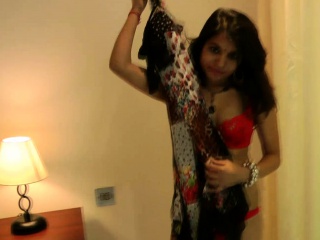 Indian Girl Kavya In Red Lingerie