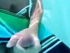 Jerk off under water